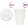popieriniai kavos puodeliai su dangteliais 1000 vnt 12oz 300ml