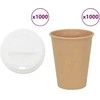 popieriniai kavos puodeliai su dangteliais 1000 vnt 12oz 300ml