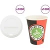 popieriniai kavos puodeliai su dangteliais 1000 vnt 4oz 100ml