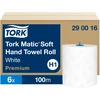 Popieriniai rankšluosčiai Tork Premium Matic Soft H1 (290016), 2 sluoksniai, baltos spalvos, 100m, 408 lapeliai
