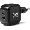 PORT CONNECT GaN2 wall charger for 2×USB-C PD 35W, Juodas