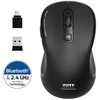 Port Designs PORT CONNECT Pure MAC COLLECTION, belaidė įkraunama pelė, Bluetooth, FreeWheel, 3200 DPI, juodos spalvos