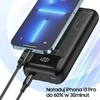 AWEI PowerBank P169K 20000mAh 22.5W juodos spalvos display + PD/Lightning cables