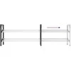 Prailginamas batų stovas su 2 lentynomis, 119x24x37cm