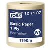 Pramoninis popierius Tork Basic Universal W1, 127107, 1 sluoksnis, gelsvos spalvos, 1190m