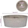 Praustuvas, pilkos spalvos, skersmuo 40x15cm, marmuras