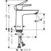 Praustuvės maišytuvas HANSGROHE TALIS E110, juodas