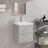 Praustuvo spintelė su praustuvu ir veidrodžiu, betono pilka