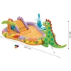 Pripučiamas vaikų baseinas su čiuožykla ir fontanu Dinozauras INTEX 56139 201x157x69 cm