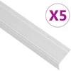 Profiliai laiptams, 5vnt., sidabro, 100 cm, aliuminis, L formos