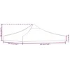 Proginės palapinės stogas, smėlio spalvos, 3x3m, 270 g/m²
