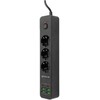 Proove maitinimo ilgintuvas 2m 3000W maitinimo lizdas P-03 (3xAC + 4xUSB + 2xType-C) juodos spalvos