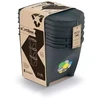 Prosperplast KEDEN ŠIUKŠLIADĖŽĖ SORTIBOX 25L RINKINYS 3 – ANTRACITO SPALVOS ECO WOOD