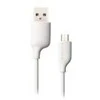 PTC PURIDEA cable USB A male į Micro B male, 1.2m, L02 2.4A Baltas