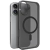 Puro „Daylight“ „MagSafe“ suderinamas silikoninis dėklas, skirtas „iPhone 17“ – permatomai juodas