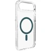 Puro Lite Mag TPU+PC dėklas suderinamas su MagSafe skirtas Apple iPhone 17 Air – skaidrus su turkio spalvos žiedu