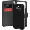 Puro Wallet Stand dėklas skirtas Apple iPhone 17 Pro Max Made of Eco-Leather, with a Flap, Wallet, and Stand Function - juodos spalvos