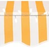 Rankinė ištraukiama markizė su LED, balta ir oranžinė, 150cm