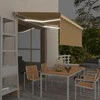 Rankiniu būdu ištraukiama markizė, geltona ir balta, 3x2,5m