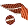 Rankiniu būdu ištraukiama markizė, oranžinė ir ruda, 3,5x2,5m
