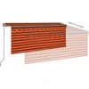 Rankiniu būdu ištraukiama markizė, oranžinė ir ruda, 3,5x2,5m