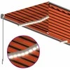 Rankiniu būdu ištraukiama markizė, oranžinė ir ruda, 3,5x2,5m