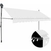 Rankiniu būdu ištraukiama markizė su LED, kreminė, 350cm