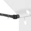 Rankiniu būdu ištraukiama markizė su LED, kreminė, 150cm