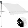 Rankiniu būdu ištraukiama markizė su LED, kreminė, 150cm