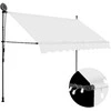 Rankiniu būdu ištraukiama markizė su LED, kreminė, 250cm