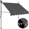 Rankiniu būdu ištraukiama markizė su LED, antracito, 200cm