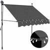 Rankiniu būdu ištraukiama markizė su LED, antracito, 100cm