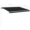 Rankiniu būdu ištraukiama markizė su LED, antracito, 300x250cm