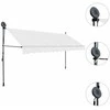 Rankiniu būdu ištraukiama markizė su LED, kreminė, 400cm