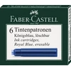 Rašalo kapsulės Faber-Castell, 6vnt., mėlynos spalvos