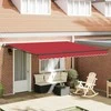 Ištraukiama markizė Raudona 400 × 300 cm Poliesteris ir plienas