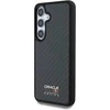 Red Bull Raudona Bull Original dėklas Raudonas BULL Real Carbon Fiber Shiny Logo MagSafe skirtas Samsung Galaxy S25 juodos spalvos