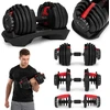 Reguliuojamas ketaus hantelis su stovu 2.5-24 kg, MOVEPRO