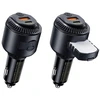 REMAX AUTOMOBILINIS ĮKROVIKLIS YATOY SERIES SU KVAPŲ FUNKCIJA 60W PD QC RCC353 1xUSB + 1xUSB-C Juodas