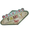 Sieninis šviestuvas TelForceone RETRO Metal Sign LED Welcome Family"Forever" šviesiai