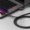 Ringkė 3.2 gen. 2x2 USB-C, PD 3.1 240W 2m kampinis laidas - juodas