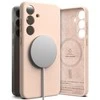 Ringke Samsung Galaxy S25 Silikoninis dėklas Magnetic Rožinė Sand
