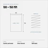 Riven Supply Terminės etiketės 100×150 mm, fanfold, 1000 vnt.