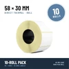 Riven Supply Terminės etiketės 58×30 mm, 10 rul. po 1000 vnt.