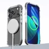 Rock Crystal Clear Magnetic Series dėklas skirtas Apple iPhone 17 Pro skaidrus-juodos spalvos