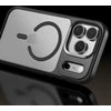 Rock Guard Lens Protection Series Magnetic dėklas skirtas Apple iPhone 17 Air skaidrus-juodos spalvos