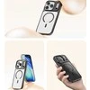 Rock Guard Lens Protection Series Magnetic dėklas skirtas Apple iPhone 17 Air skaidrus-juodos spalvos