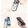 Rock Guard Lens Protection Series Magnetic dėklas skirtas Apple iPhone 17 skaidrus-juodos spalvos