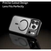 Rock Guard Series Magnetic dėklas skirtas Apple iPhone 17 Pro skaidrus-juodos spalvos