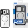 Rock Guard Series Magnetic dėklas skirtas Apple iPhone 17 Pro skaidrus-juodos spalvos